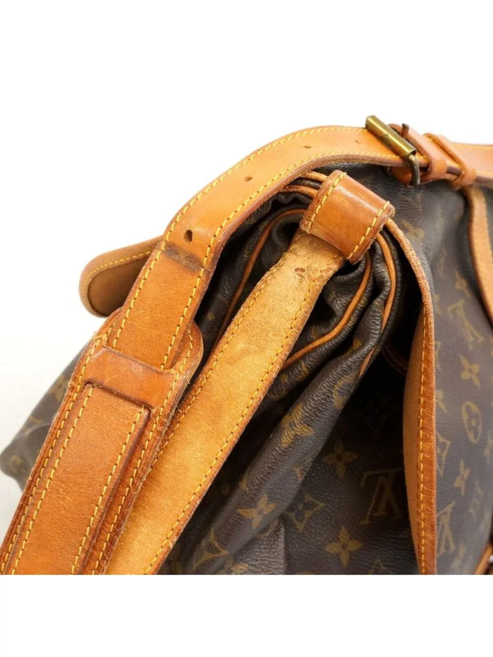 Louis Vuitton Shoulder Bag Monogram Saumur 35 Brown